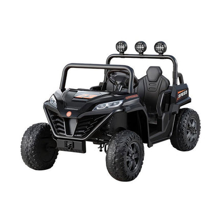 Rigo Kids Ride On Car Electric Toys Cars Headlight Music Remote Control Black.