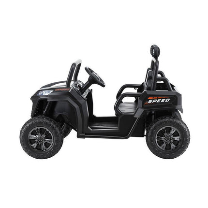 Rigo Kids Ride On Car Electric Toys Cars Headlight Music Remote Control Black.