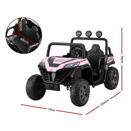 Rigo Kids Ride On Car Electric Toys Cars Headlight Music Remote Control Pink.