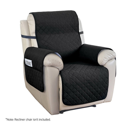 Artiss Recliner Chair Cover 100% Water Resistant Black.