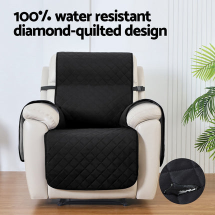 Artiss Recliner Chair Cover 100% Water Resistant Black.