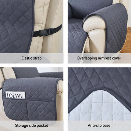 Artiss Recliner Chair Cover 100% Water Resistant Grey.