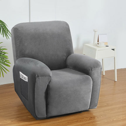 Artiss Recliner Chair Covers 1 Seater Velvet Grey.