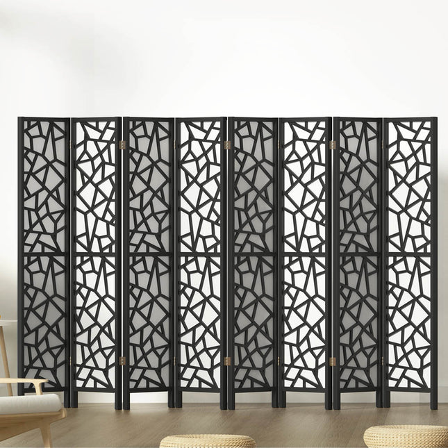 Artiss 8 Panel Room Divider Screen 325x170cm Clover Black.