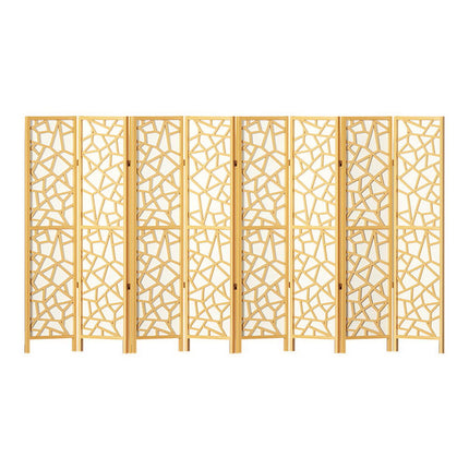 Artiss 8 Panel Room Divider Screen 325x170cm Clover Natural.