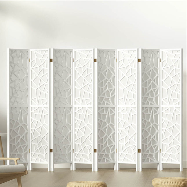 Artiss 8 Panel Room Divider Screen 325x170cm Clover White.