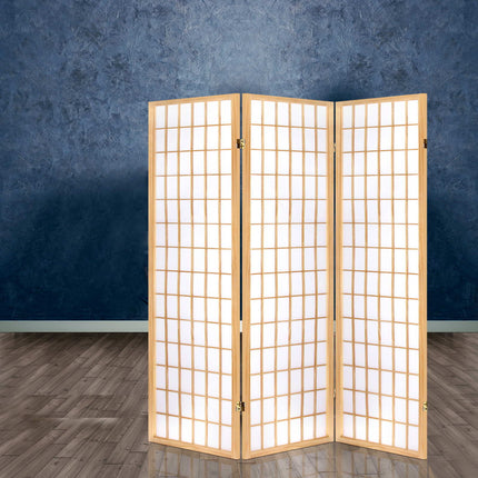 Artiss 3 Panel Room Divider Screen 131x179cm Natural.