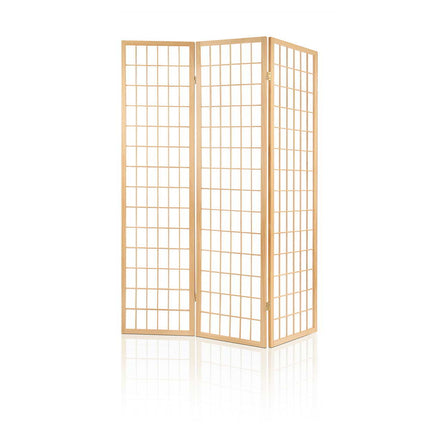 Artiss 3 Panel Room Divider Screen 131x179cm Natural.