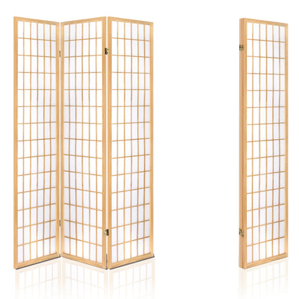 Artiss 3 Panel Room Divider Screen 131x179cm Natural.