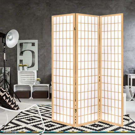 Artiss 3 Panel Room Divider Screen 131x179cm Natural.