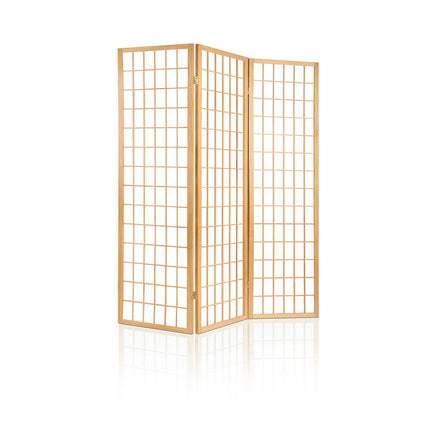 Artiss 3 Panel Room Divider Screen 131x179cm Natural.