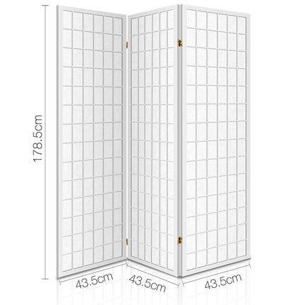 Artiss 3 Panel Room Divider Screen 131x179cm White.