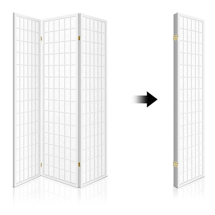 Artiss 3 Panel Room Divider Screen 131x179cm White.