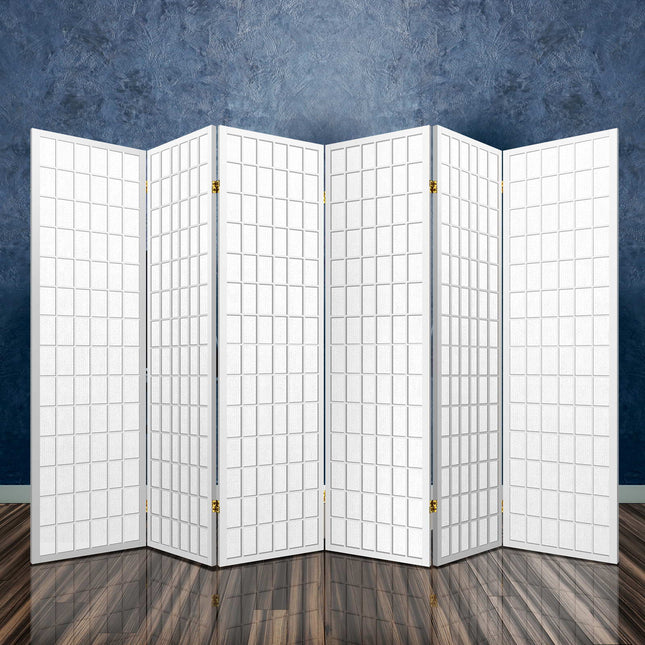 Artiss 6 Panel Room Divider Screen 261x179cm White.