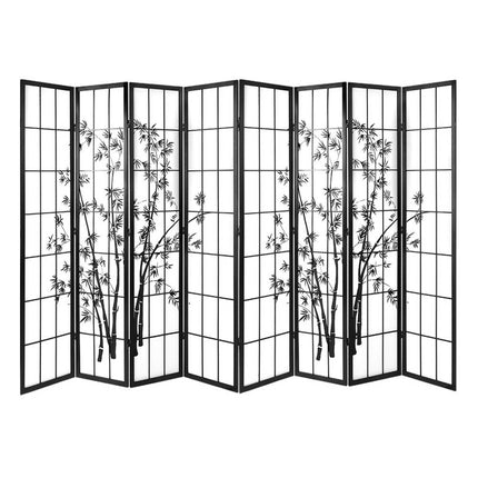 Artiss 8 Panel Room Divider Screen 348x179cm Bamboo Black White.