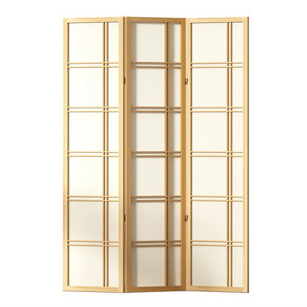 Artiss 3 Panel Room Divider Screen 132x179cm Nova Natural.