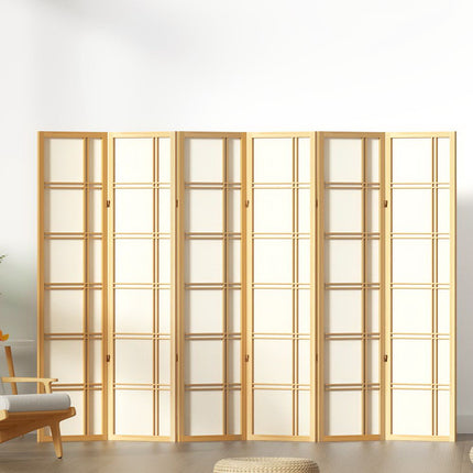 Artiss 6 Panel Room Divider Screen 265x179cm Nova Natural.