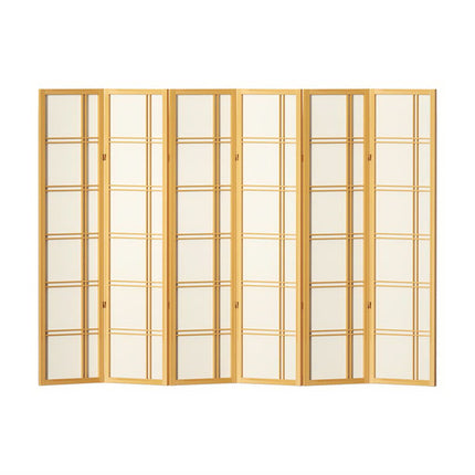 Artiss 6 Panel Room Divider Screen 265x179cm Nova Natural.