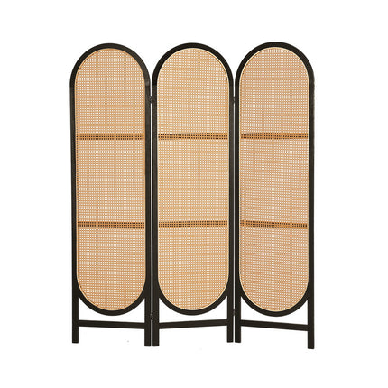 Artiss 3 Panel Room Divider Screen 151x180cm Rattan Brown.