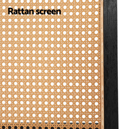 Artiss 3 Panel Room Divider Screen 151x180cm Rattan Brown.