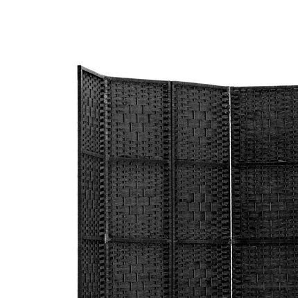 Artiss 6 Panel Room Divider Screen 245x170cm Woven Black.