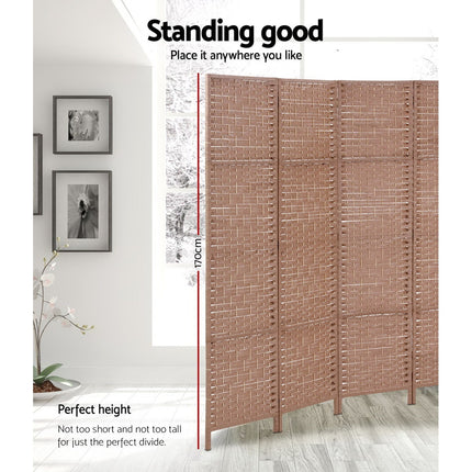Artiss 6 Panel Room Divider Screen 245x170cm Woven Natural.