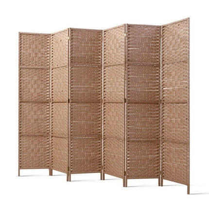 Artiss 6 Panel Room Divider Screen 245x170cm Woven Natural.