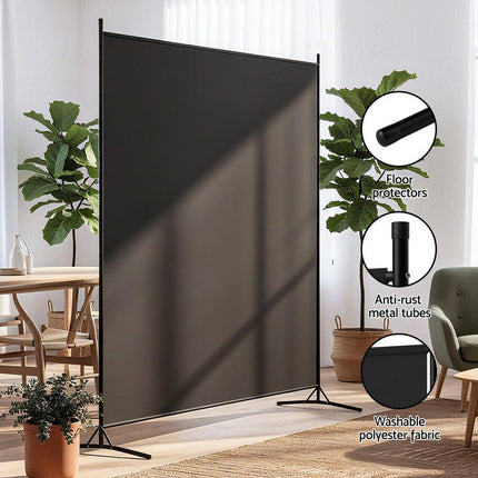Artiss Room Divider Screen 175x180cm Fabric Black.