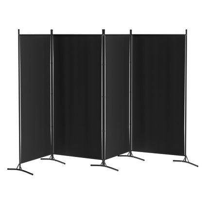 Artiss 4 Panel Room Divider Screen 345x180cm Fabric Black.