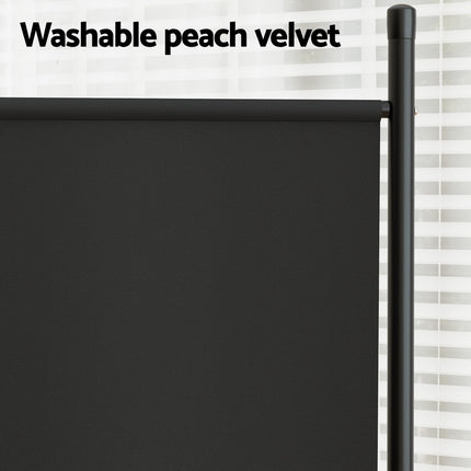Artiss 4 Panel Room Divider Screen 345x180cm Fabric Black.