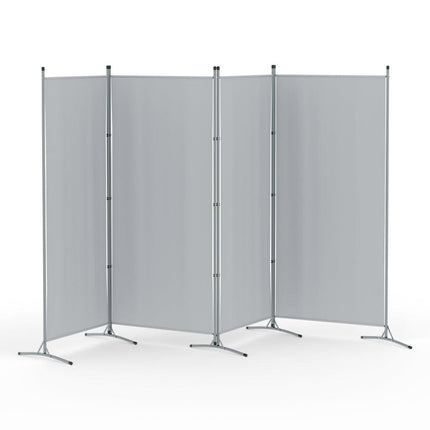 Artiss 4 Panel Room Divider Screen 345x180cm Fabric Grey.