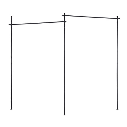 Artiss Room Divider Curtain Rod Extendable Black.