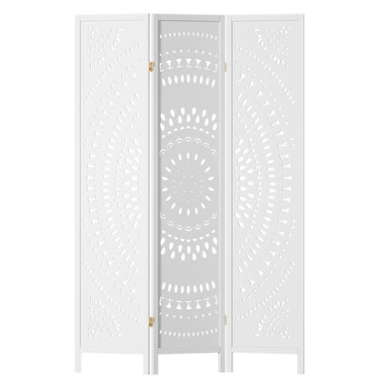 Artiss 3 Panel Room Divider Screen 132x170cm Circle White.