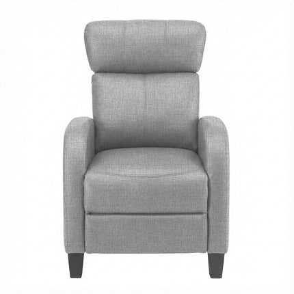 Artiss Massage Recliner Chair Small Recliner Sofa for Adults Fabric Grey.