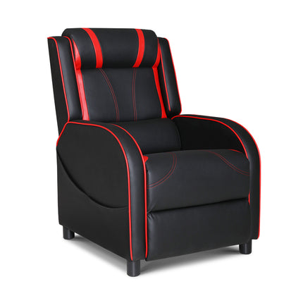 Artiss Recliner Chair Gaming Chair Leather Black Serik.