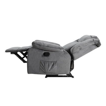 Artiss Recliner Chair Electric Massage Chair Velvet Lounge Sofa Heated Grey.
