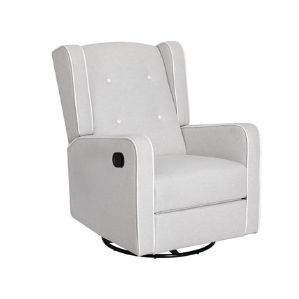 Artiss Recliner Armchair 360� Swivel Grey Fabric.