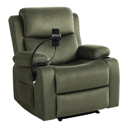 Artiss Recliner Chair Heated Massage Chair with Phone Holder Velvet.