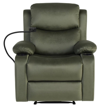 Artiss Recliner Chair Heated Massage Chair with Phone Holder Velvet.