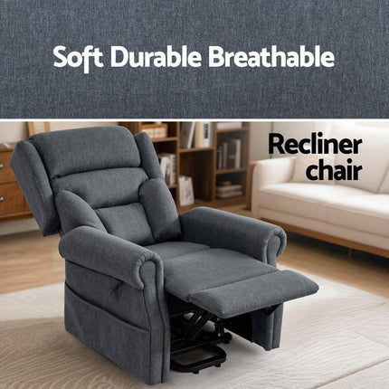 Artiss Electric Recliner Chair Power Lift Massage Heated Recliner Sofa.