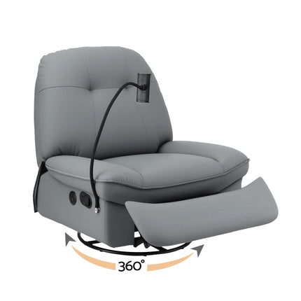 Artiss Manual Swivel Rocker Recliner with USB Ports Rocking Chair Nursery Sofa Lounge.