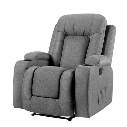 Artiss Recliner Chair Leather Black Cissy.