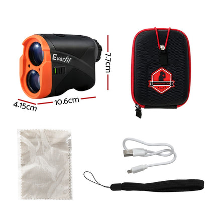 Everfit 700M Golf Rangefinder Slope On/Off Vibration Alert Orange.