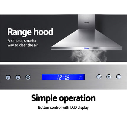 Devanti 1200mm Range Hood 120cm BBQ Commercial Rangehood.