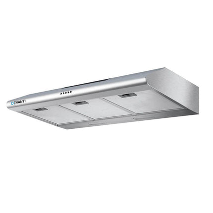 Devanti 900mm Range Hood 90cm Rangehood Stainless Steel.