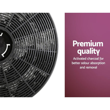 Devanti 17cm Range Hood Carbon Charcoal Filters Replacement X2.