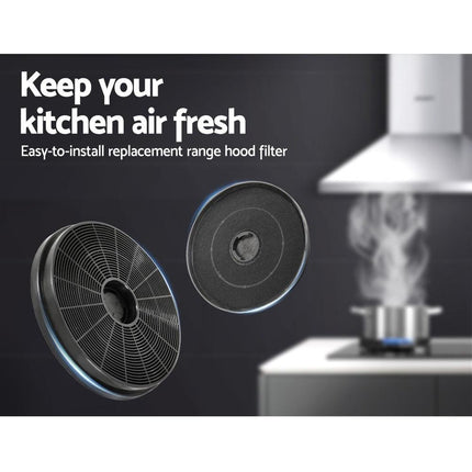 Devanti 17cm Range Hood Carbon Charcoal Filters Replacement X2.