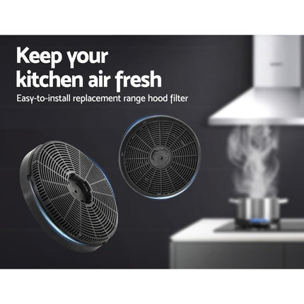 Devanti 16cm Range Hood Carbon Charcoal Filters Replacement X2.