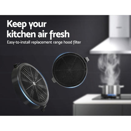 Devanti 11cm Range Hood Carbon Charcoal Filters Replacement X2.