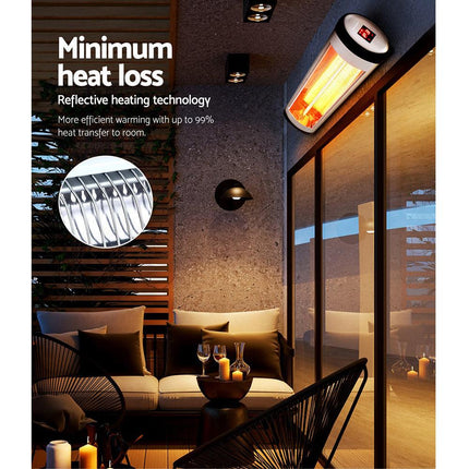 Devanti Electric Strip Heater Radiant Heaters 1500W.